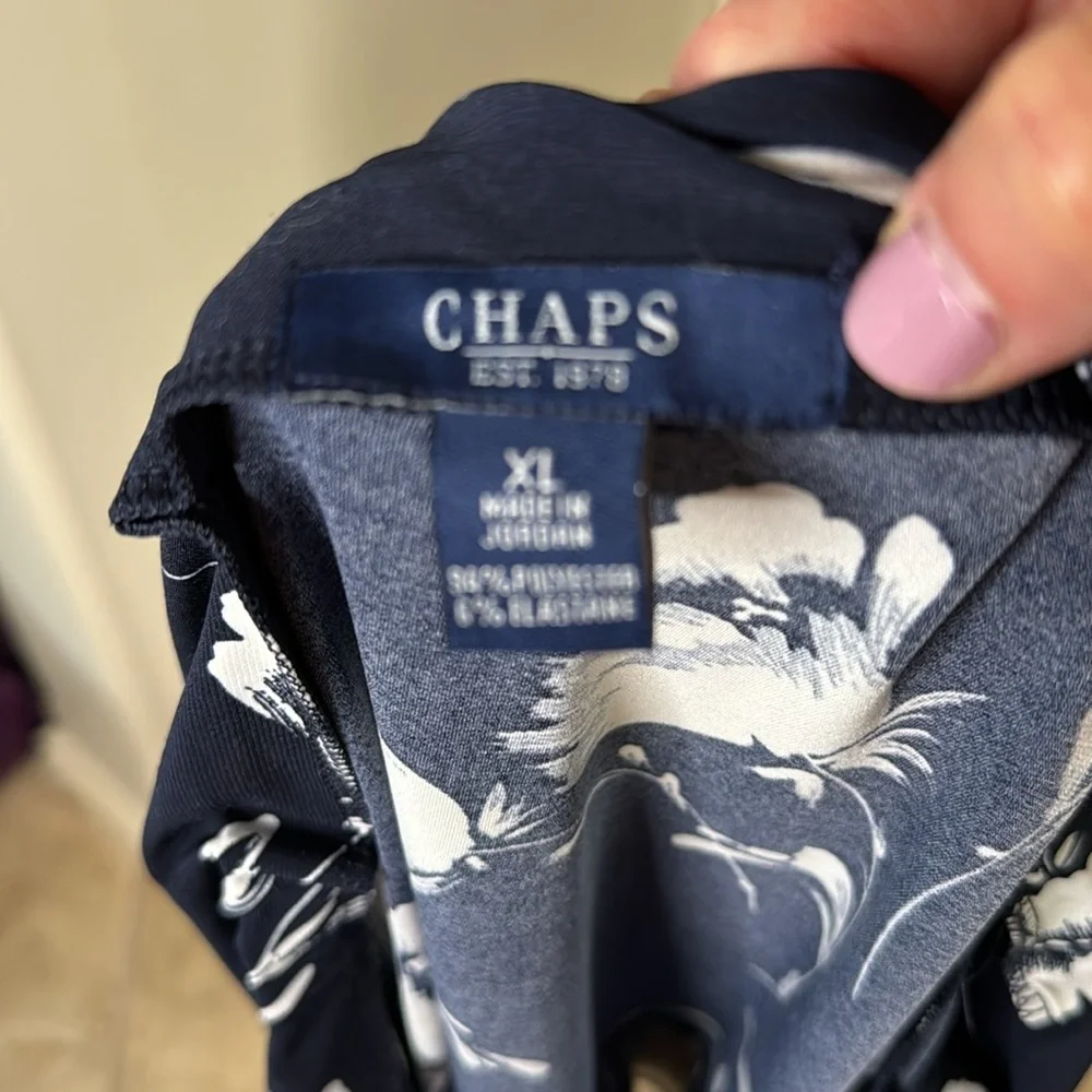 Chaps navy skirt XL - Picture 4 of 4